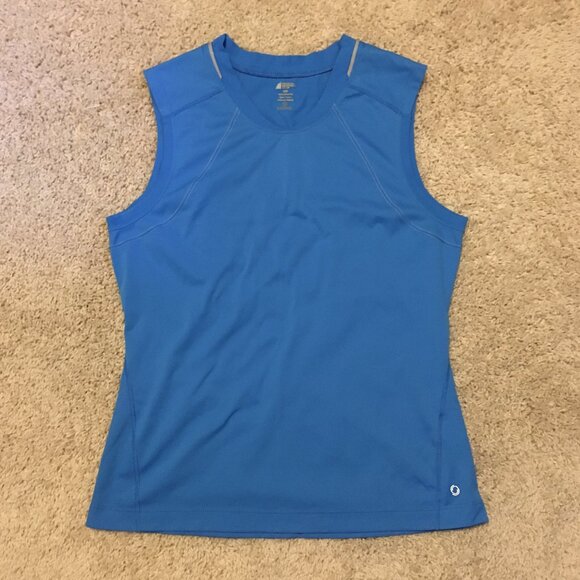 MEC Sky Blue Sporty Muscle Shirt With Reflectors - Picture 12 of 16